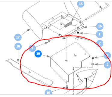 PLATE, DISCHARGE CHUTE