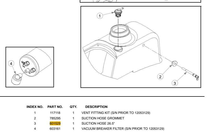 SUCTION HOSE ASSY 26.5