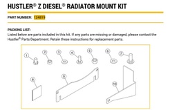 [124819] Monteringssæt f. 601295 køler, Radiator