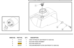 [601529] SUCTION HOSE ASSY 26.5